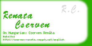 renata cserven business card